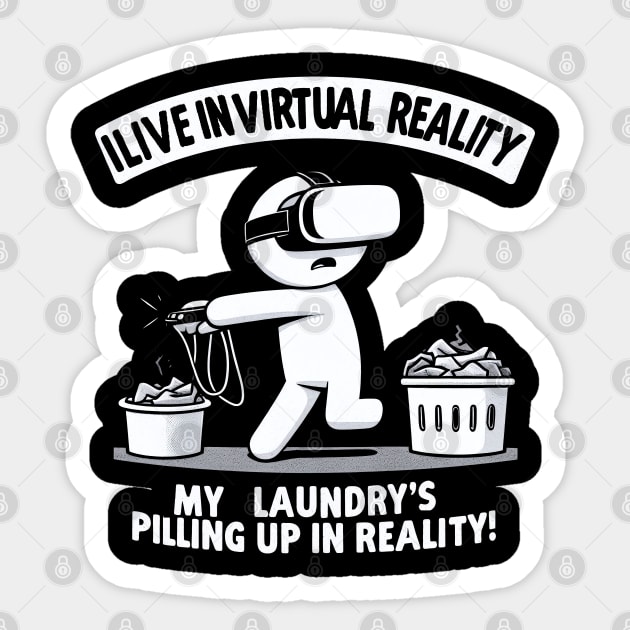 Virtual Reality Laundry's Sticker by SimpliPrinter